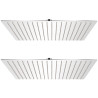 Cabeça de chuveiro 2 pcs aço inoxidável 50x50 cm 1