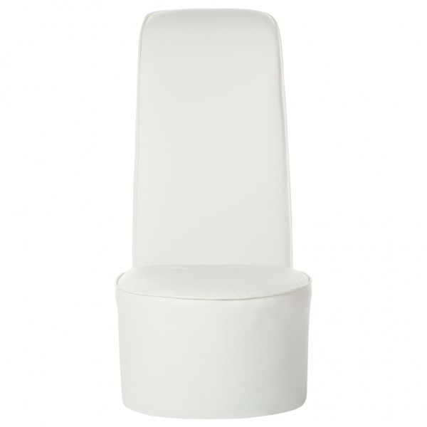 Cadeira estilo sapato de salto alto couro artificial branco M 4