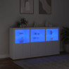 Aparador con luces LED blanco 181.5x37x100 cm 5