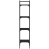 Librería de 4 estantes madera ingeniería negro 35x30x138.5 cm 5