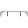 Banco de jantar 248x32x45 cm aço e tecido cinzento-claro 4