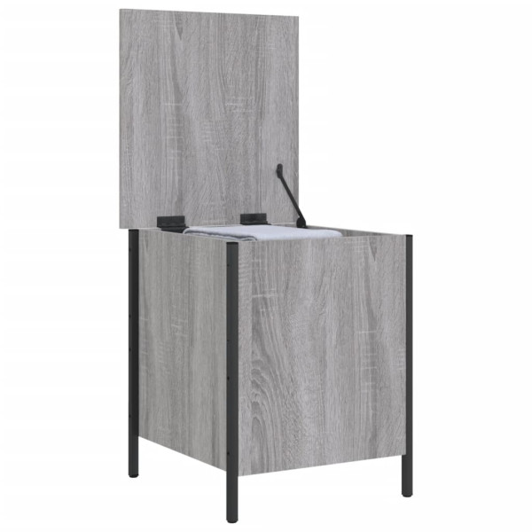 Banco con almacenaje madera ingeniería gris Sonoma 40x42.5x50cm M 5