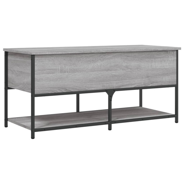 Banco de almacenaje madera ingeniería gris Sonoma 100x42.5x47cm M 2
