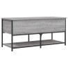 Banco de almacenaje madera ingeniería gris Sonoma 100x42.5x47cm 2