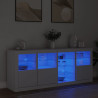 Aparador com luzes LED 164x37x67 cm branco 4
