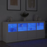 Aparador com luzes LED 163x37x67 cm branco 4