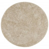 Alfombra pelo largo aspecto brillante beige Ø 160 cm 2