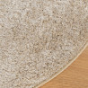 Alfombra pelo largo aspecto brillante beige Ø 160 cm 4
