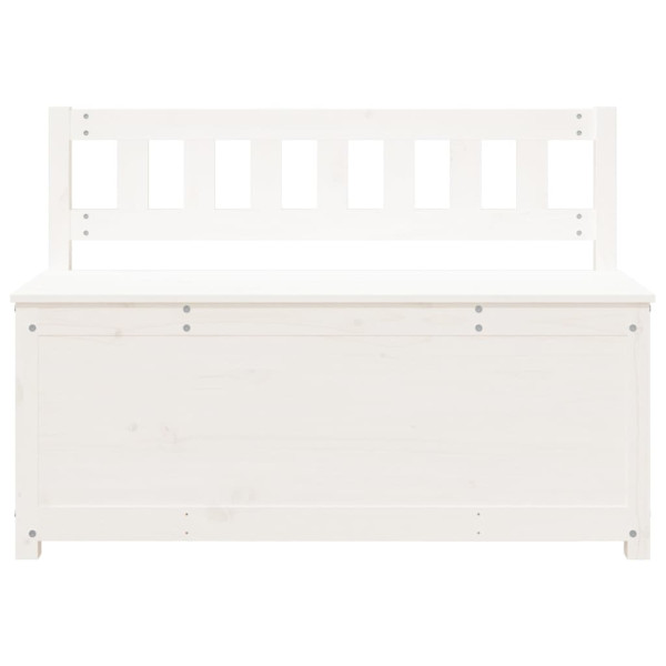 Banco de madera maciza de pino blanco 110x41x76.5 cm M 5