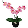 Planta artificial orquídea con macetero 30 cm rosa 1