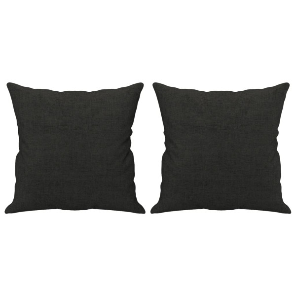 Sofá de 2 plazas con cojines tela negro 120 cm M 5