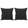 Sofá 2 lugares + almofadas decorativas 120 cm tecido preto 5