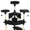 Rascador para gatos con poste de sisal negro y blanco 203 cm 4