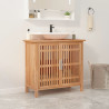 Armario de lavabo madera maciza de nogal 66x29x61.5 cm 1