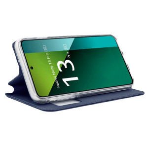 Funda COOL Flip Cover para Xiaomi Redmi Note 13 Pro 5G Liso Azul H
