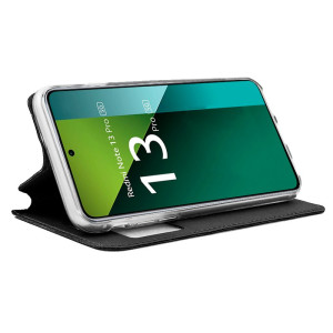 Funda COOL Flip Cover para Xiaomi Redmi Note 13 Pro 5G Liso Negro H