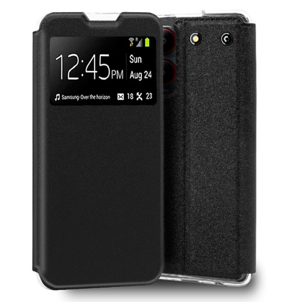 Funda COOL Flip Cover para ZTE Blade A54 Liso Negro D