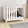 Caseta para perros madera maciza de pino blanco 90x60x67 cm 1