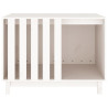 Caseta para perros madera maciza de pino blanco 90x60x67 cm 5