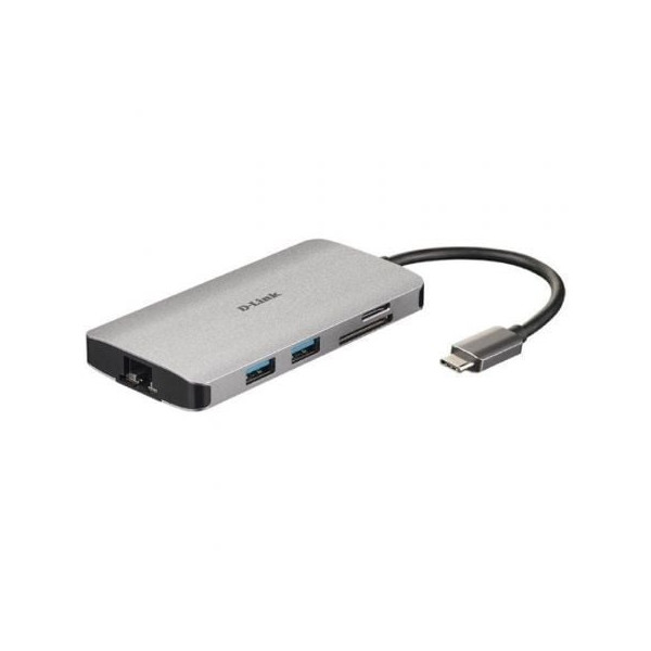 Docking D-Link USB tipo-C DUB-M810 gris D