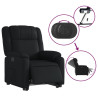 Sillón reclinable y elevable eléctrico cuero sintético negro 5