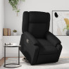 Sillón reclinable elevable cuero artificial negro 1