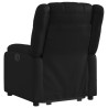 Sillón reclinable elevable cuero artificial negro 4