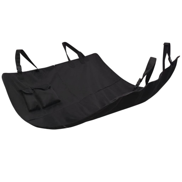 Funda de asiento de coche para mascotas 148x142 cm negra M 2