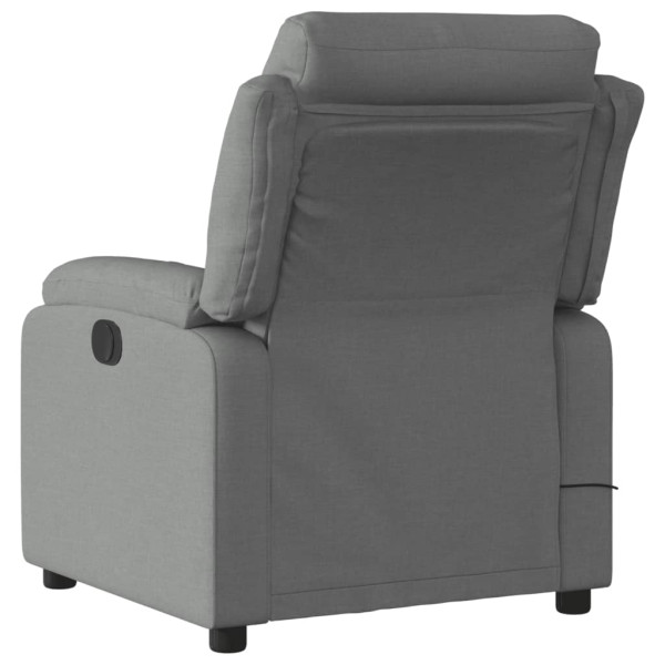 Sillón de masaje reclinable de tela gris oscuro M 4