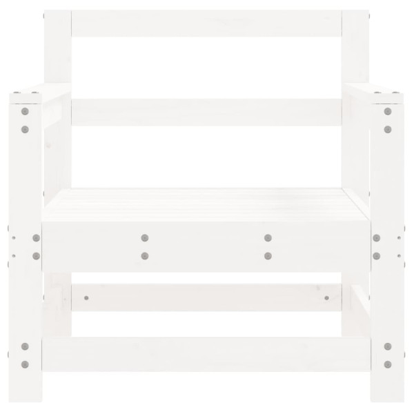 Cadeiras de jardim 2 pcs madeira de pinho maciça branco M 4