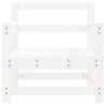 Cadeiras de jardim 2 pcs madeira de pinho maciça branco 4