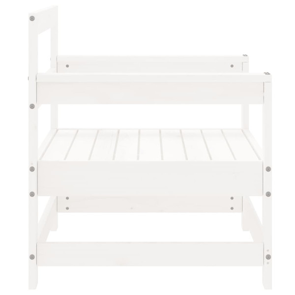 Cadeiras de jardim 2 pcs madeira de pinho maciça branco M 5