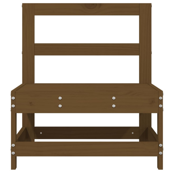 Sofás de centro para jardim 2 pcs pinho maciço castanho-mel M 4