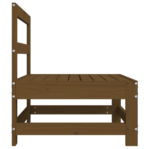 Sofás de centro para jardim 2 pcs pinho maciço castanho-mel M 5