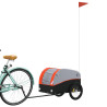 Remolque para bicicleta hierro negro y naranja 30 kg 3