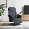Sillón reclinable masaje con reposapiés terciopelo gris oscuro 1