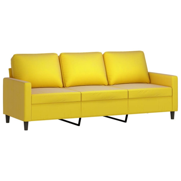 Sofá de 3 lugares 180 cm veludo amarelo M 2
