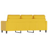 Sofá de 3 plazas terciopelo amarillo 180 cm 5