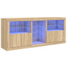 Aparador com luzes LED 162x37x67 cm carvalho sonoma 2