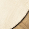 Alfombra de pelo corto suave lavable HUARTE crema Ø 160 cm 4