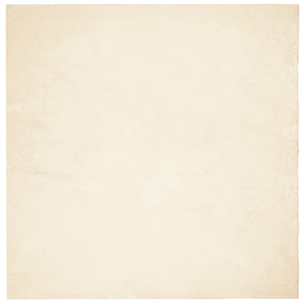 Tapete de cabelo curto suave lavável HUARTE creme 200x200 cm M 2