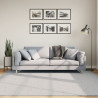Alfombra de pelo corto suave lavable HUARTE gris 200x200 cm 1