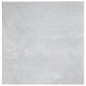 Alfombra de pelo corto suave lavable HUARTE gris 120x120 cm H