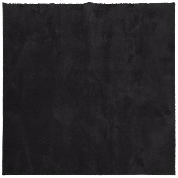 Tapete de cabelo curto suave e lavável HUARTE preto 120x120 cm M 2