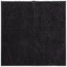 Alfombra de pelo corto suave lavable HUARTE negro 120x120 cm 2