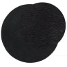 Alfombra de pelo corto suave lavable HUARTE negro Ø 120 cm 3
