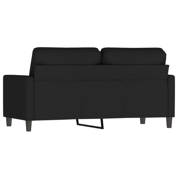 Sofá de 2 lugares veludo 140 cm preto M 5