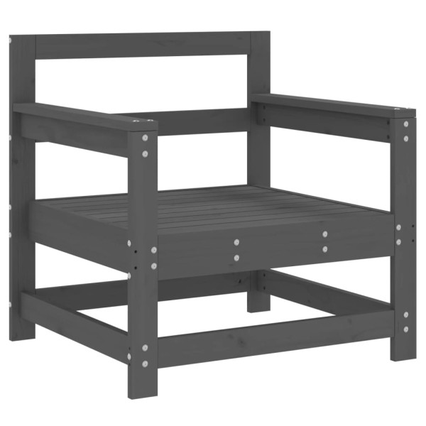 Cadeiras de jardim 2 pcs madeira de pinho maciça cinzento M 3