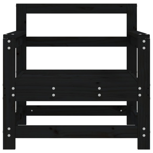 Cadeiras de jardim 2 pcs madeira de pinho maciça preto M 4