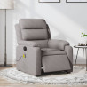 Sillón reclinable de masaje eléctrico tela gris taupe 1